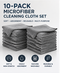 10-Pack Microfiber Cleaning Cloth Set